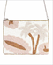 Golden Stella Palm Tree Beaded Clutch WHITE