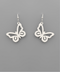 Golden Stella Brushed Butterfly Earrings