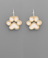 Golden Stella Scratched Paw Print Earrings SILVER/GOLD