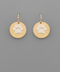 Golden Stella Scratched Paw Disc Earring GOLD