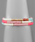 Golden Stella Rubber & Stone Bead Bracelet PINK/MULTI