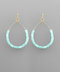 Golden Stella Shell Bead Teardrop Earrings TURQUOISE/GOLD