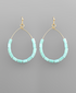 Golden Stella Shell Bead Teardrop Earrings TURQUOISE/GOLD