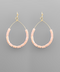 Golden Stella Shell Bead Teardrop Earrings PINK/GOLD