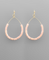 Golden Stella Shell Bead Teardrop Earrings PINK/GOLD