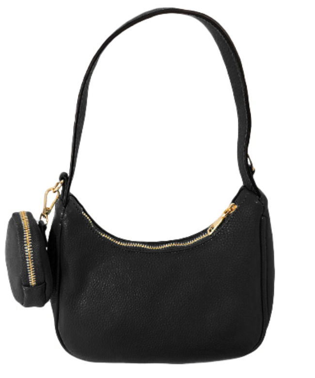 Golden Stella Solid Couch Handbag BLACK