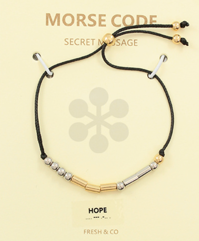 Golden Stella Morse Code Bracelet HOPE