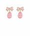 Golden Stella Easter Egg & Bow Dangle Earrings