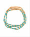 Golden Stella CCB & Seed Bead Bracelet Set TURQ/GOLD