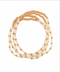 Golden Stella CCB & Seed Bead Bracelet Set WHITE/GOLD