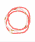 Golden Stella Seed Bead Pearl Bracelet Set PEACH