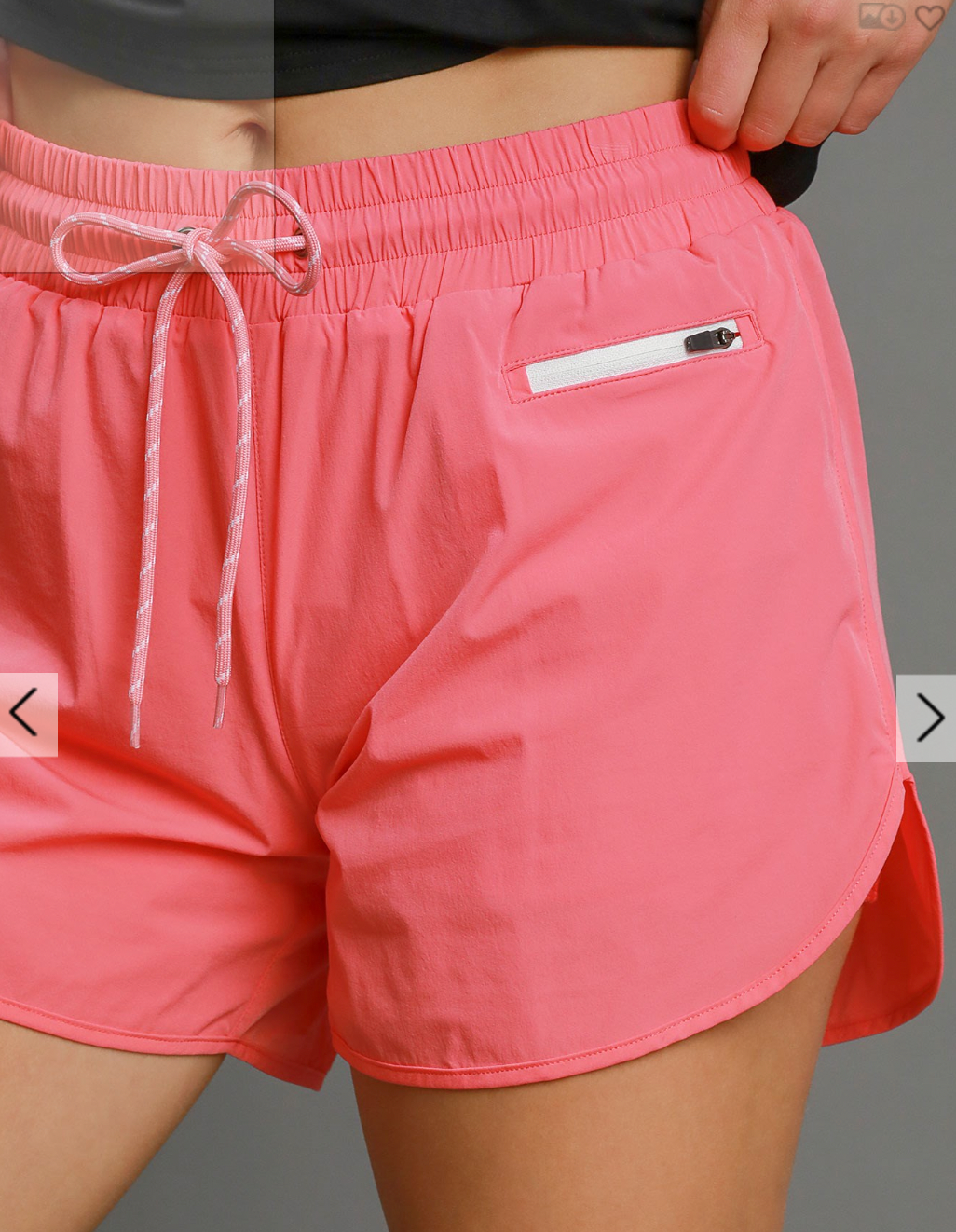 Umgee W Nylon Daily Shorts CORAL PINK