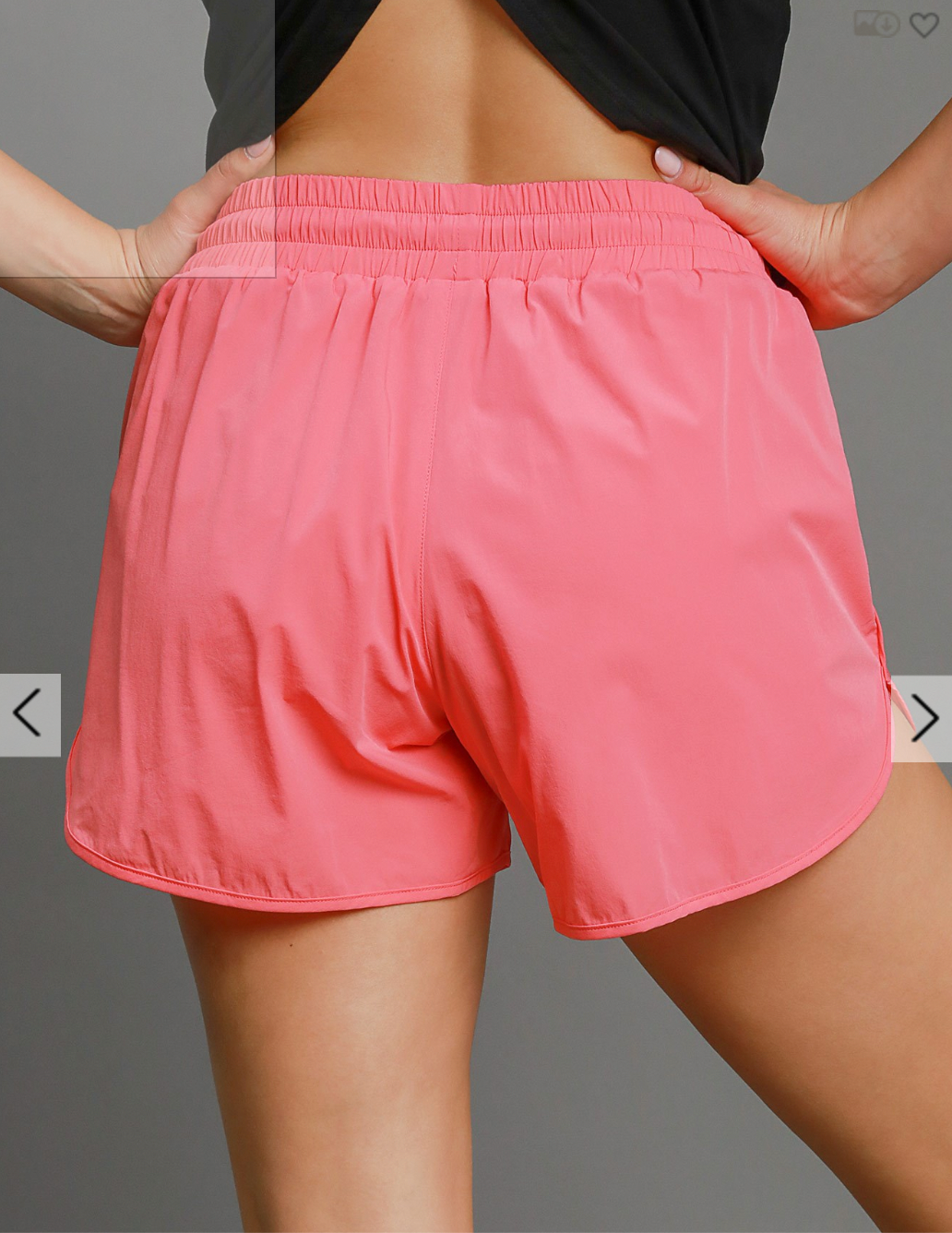 Umgee W Nylon Daily Shorts CORAL PINK