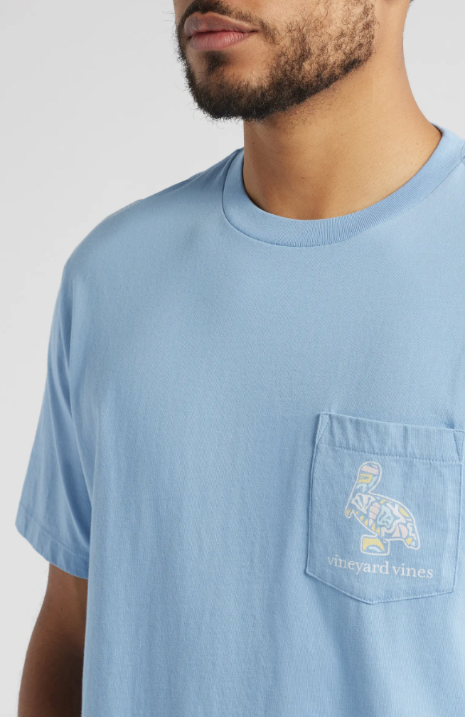 Vineyard Vines M SS Icon Fill Pelican Tee COASTLINE