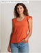 Toad & Co W Rufflita Tee BURNT OCHRE