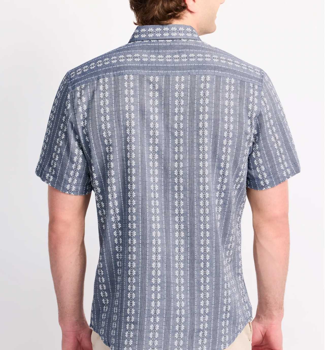 Flag & Anthem M SS Crawford Stripe Shirt NAVY COMBO