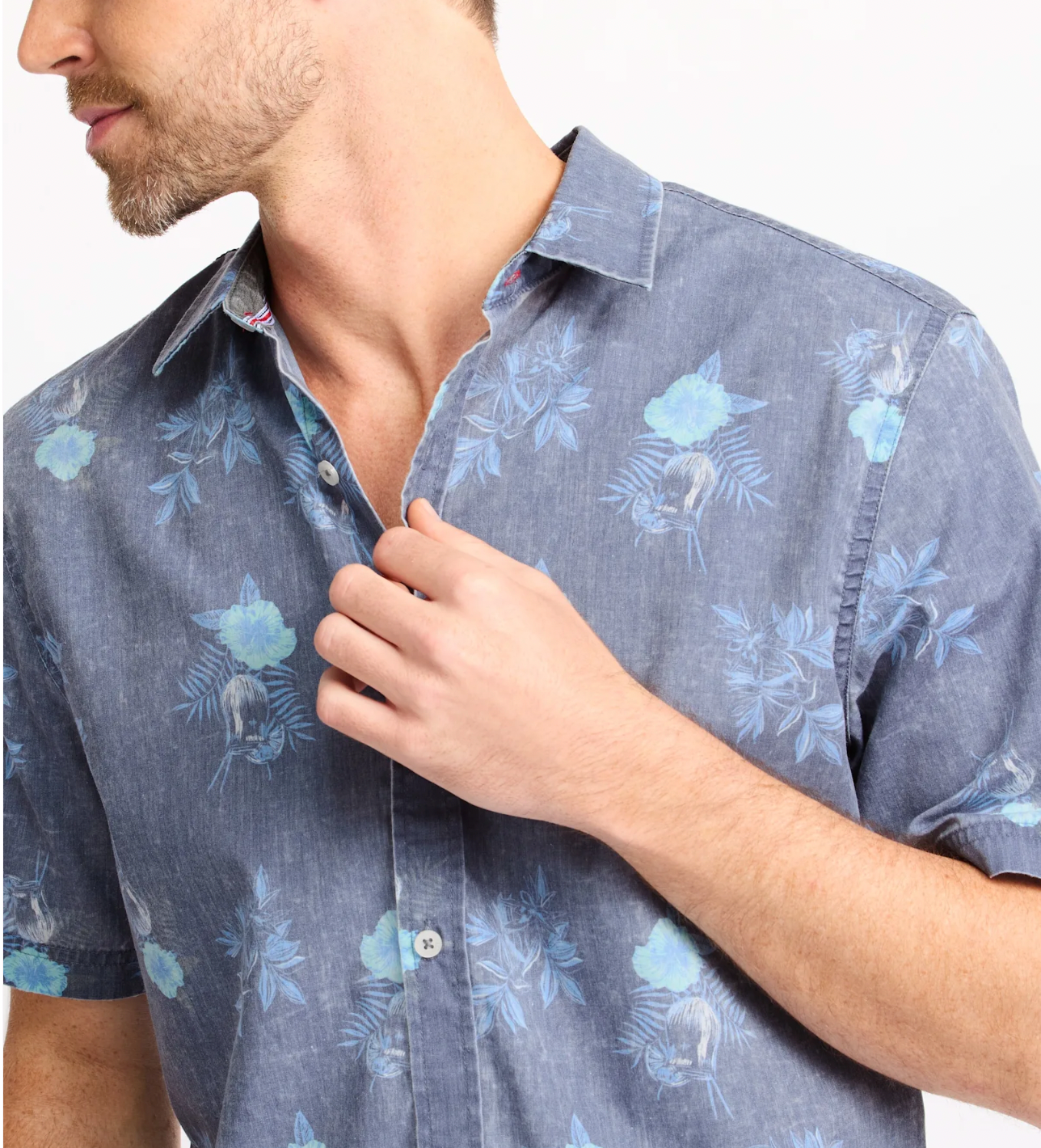 Flag & Anthem M SS Clifford Vintage Soft Shirt Floral Print