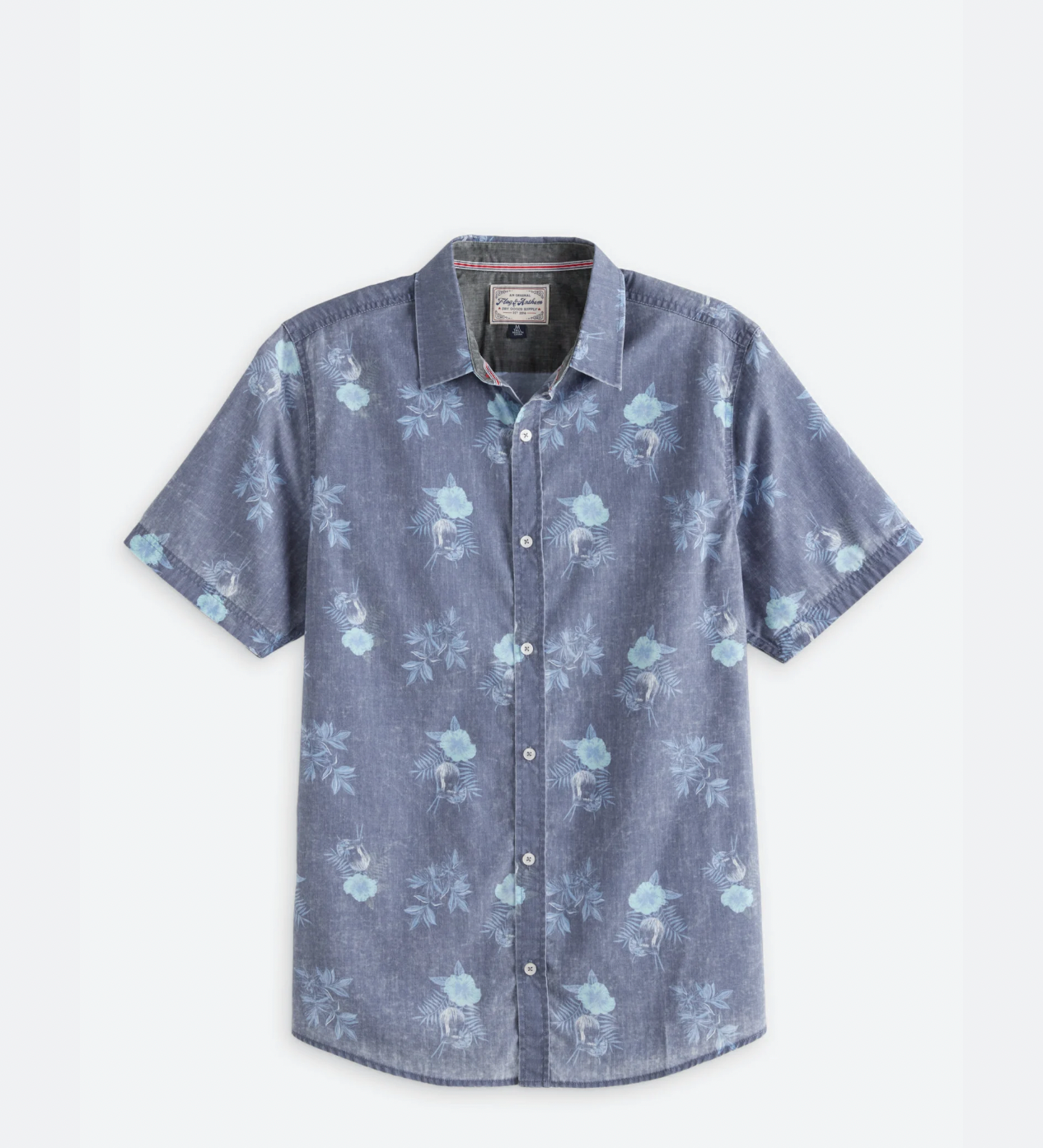 Flag & Anthem M SS Clifford Vintage Soft Shirt Floral Print