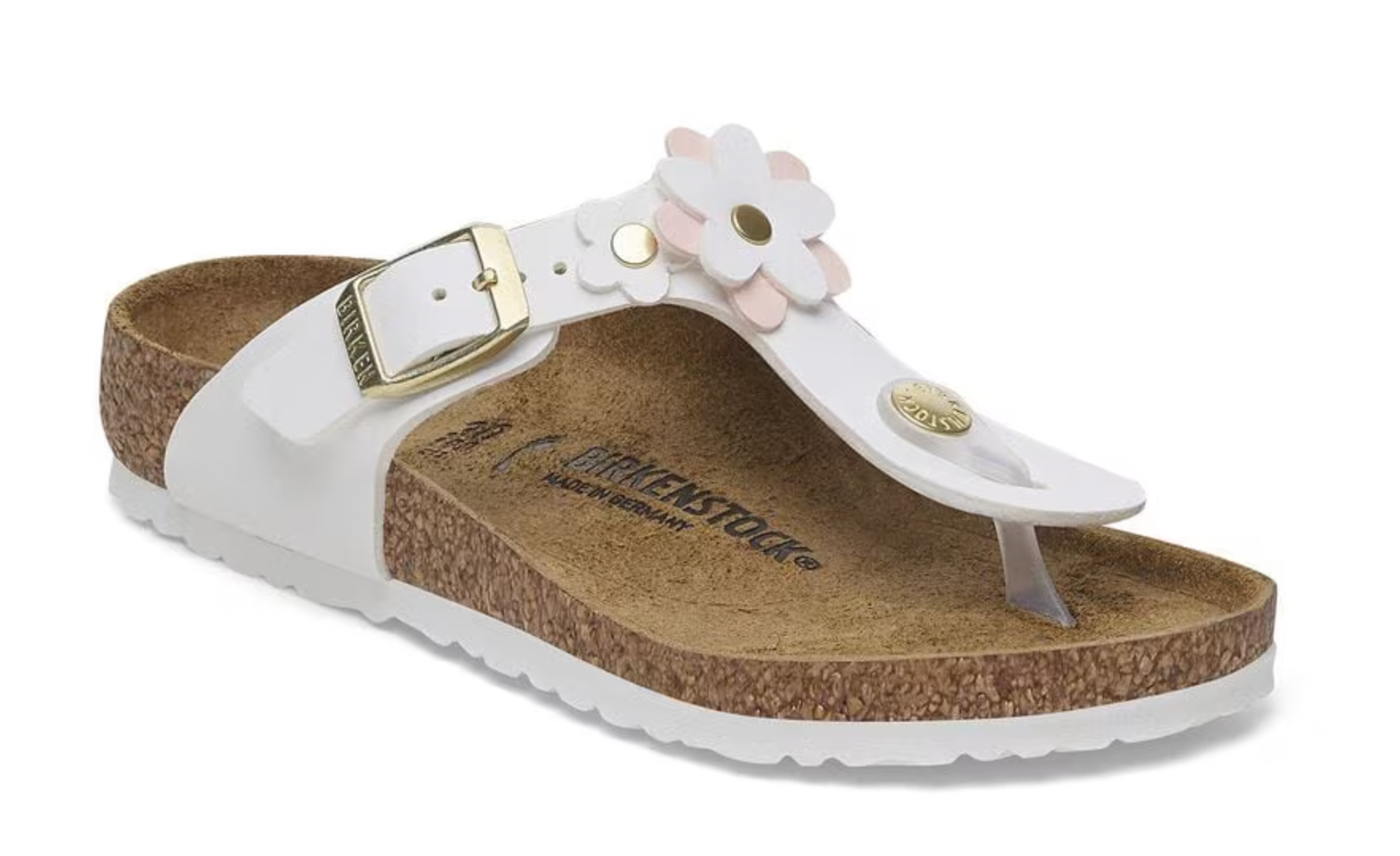 Birkenstock Kids Gizeh Flowers WHITE
