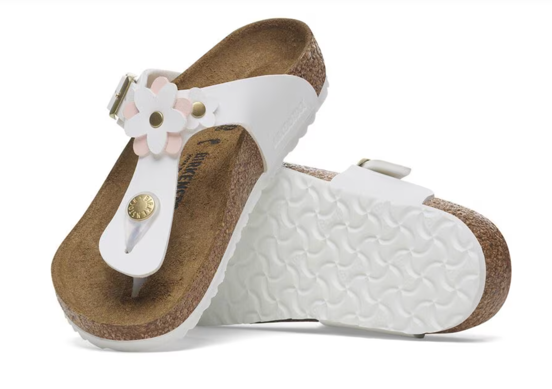 Birkenstock Kids Gizeh Flowers WHITE
