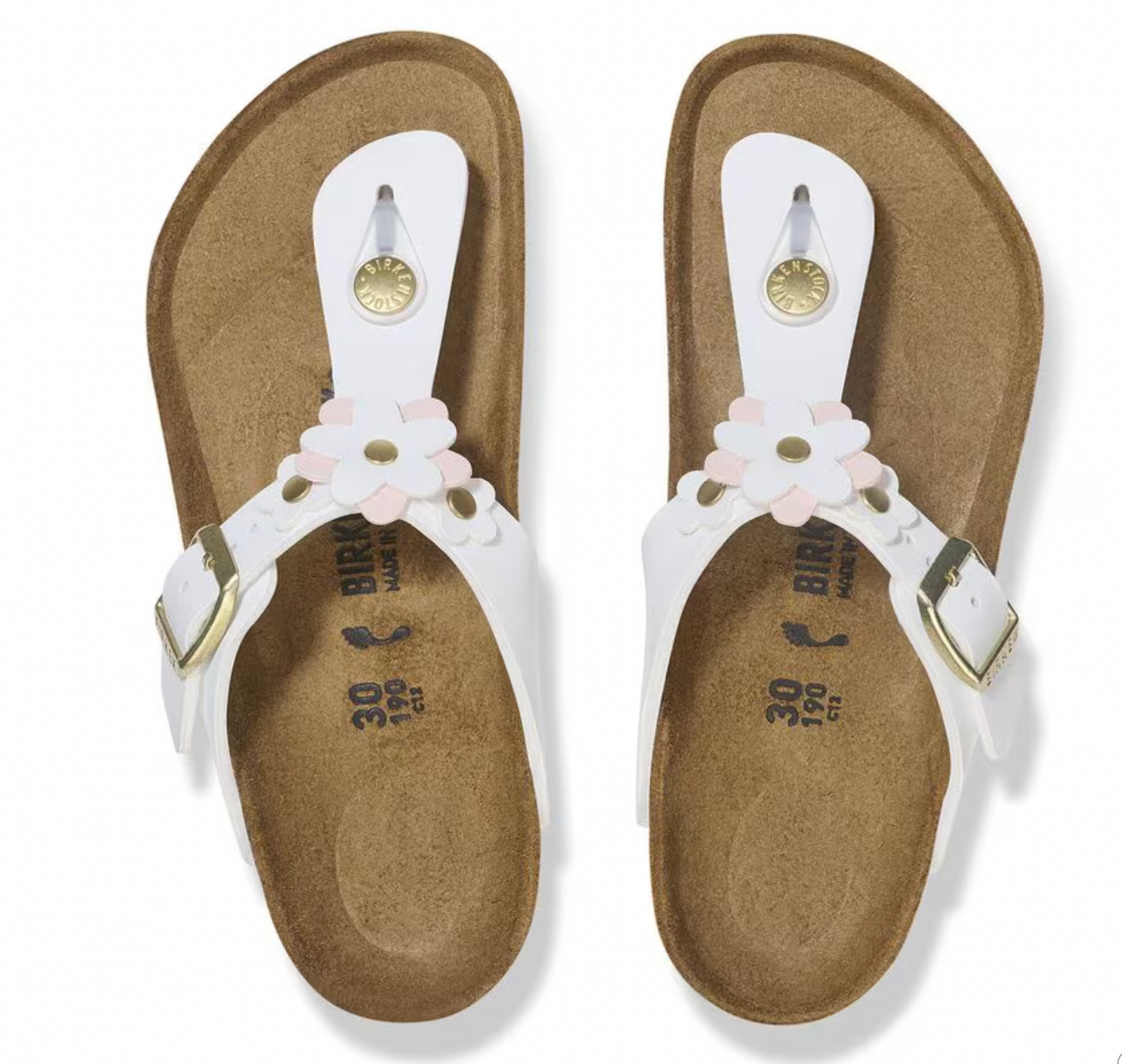 Birkenstock Kids Gizeh Flowers WHITE