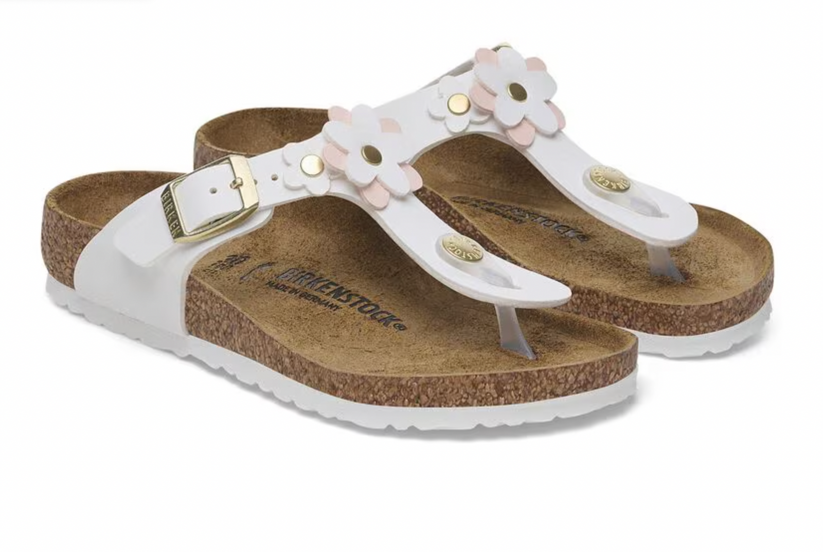 Birkenstock Kids Gizeh Flowers WHITE