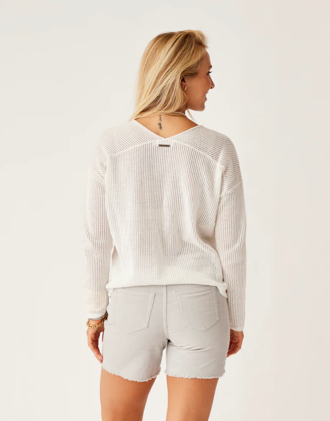 Carve Designs W Zella Mesh Pullover CLOUD