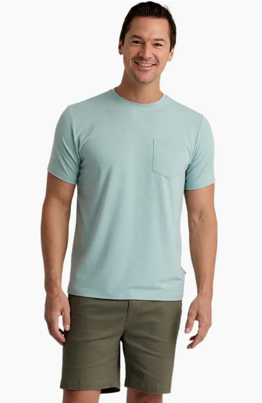 Free Fly M SS Bamboo Flex Pocket Tee OCEAN MIST