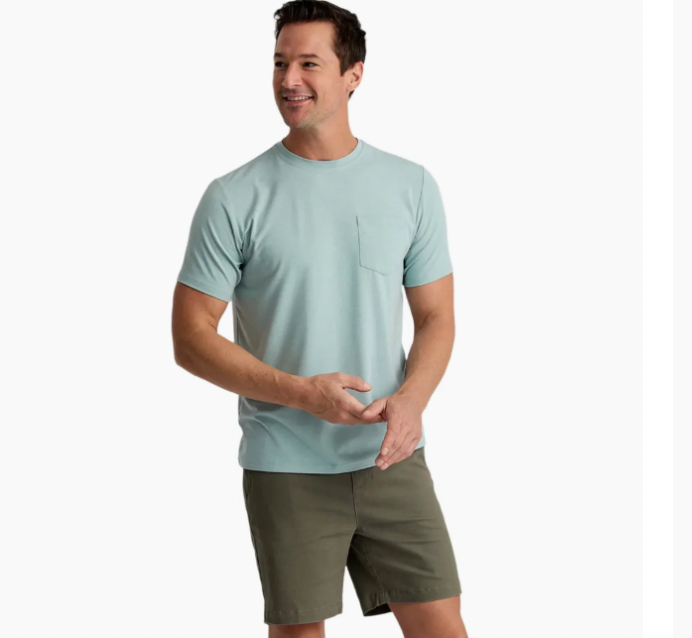 Free Fly M SS Bamboo Flex Pocket Tee OCEAN MIST