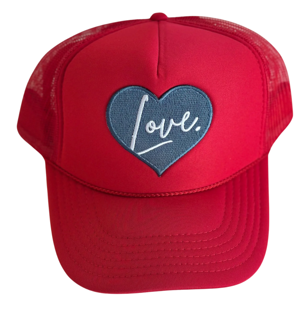 Local Beach Love Patch Trucker Hat RED