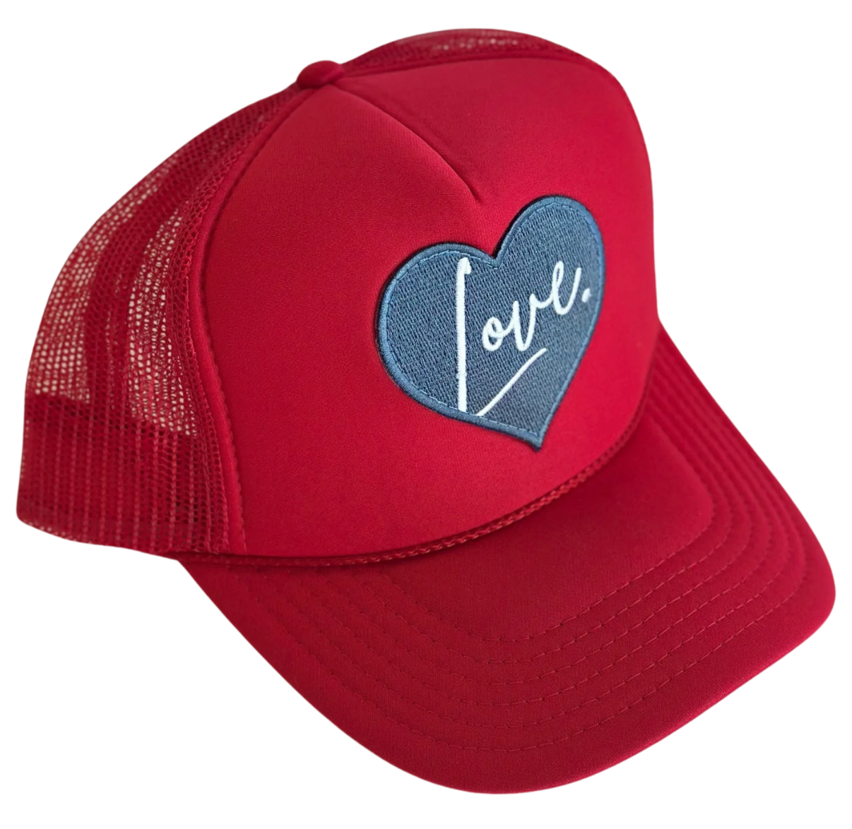 Local Beach Love Patch Trucker Hat RED