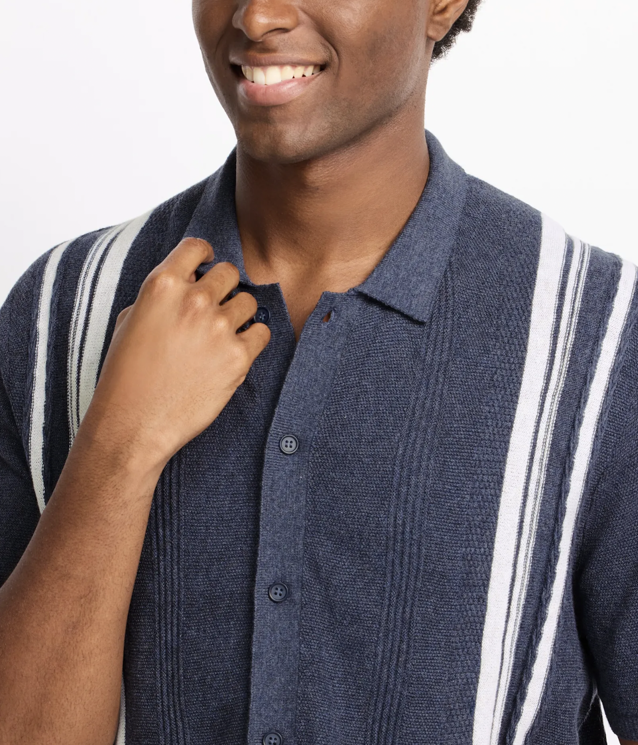 Flag & Anthem M SS Stafford Sweater Polo NAVY