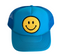 Local Beach Smiley Patch Trucker Hat NEON BLUE