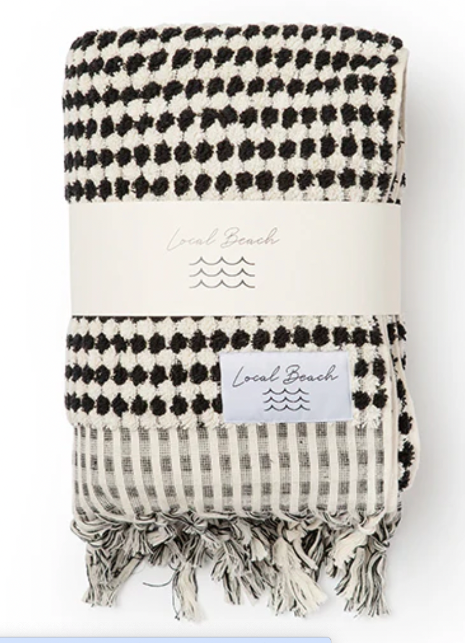 Local Beach Riviera Pool Towel BLACK