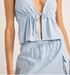 Rhythm W Dolly Ruffle Top DUSTY BLUE