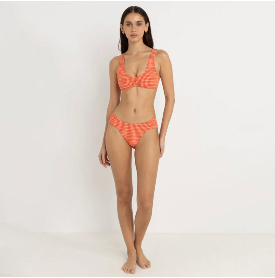 Rhythm W Lola Check Crop Top RED