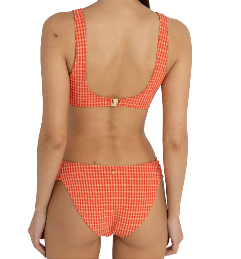 Rhythm W Lola Check Crop Top RED