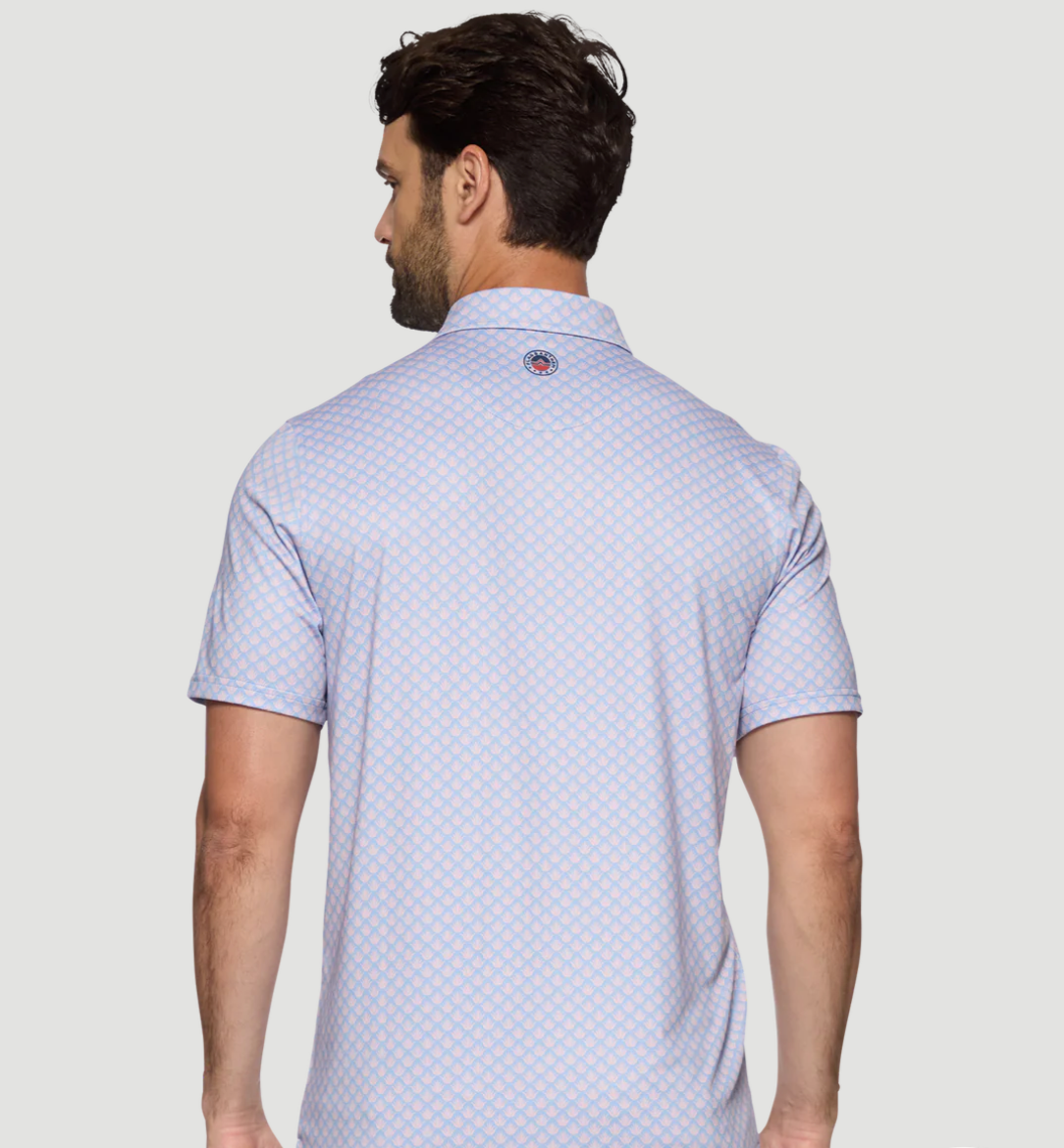 Flag & Anthem M SS Fridley Agave Print Performance Polo
