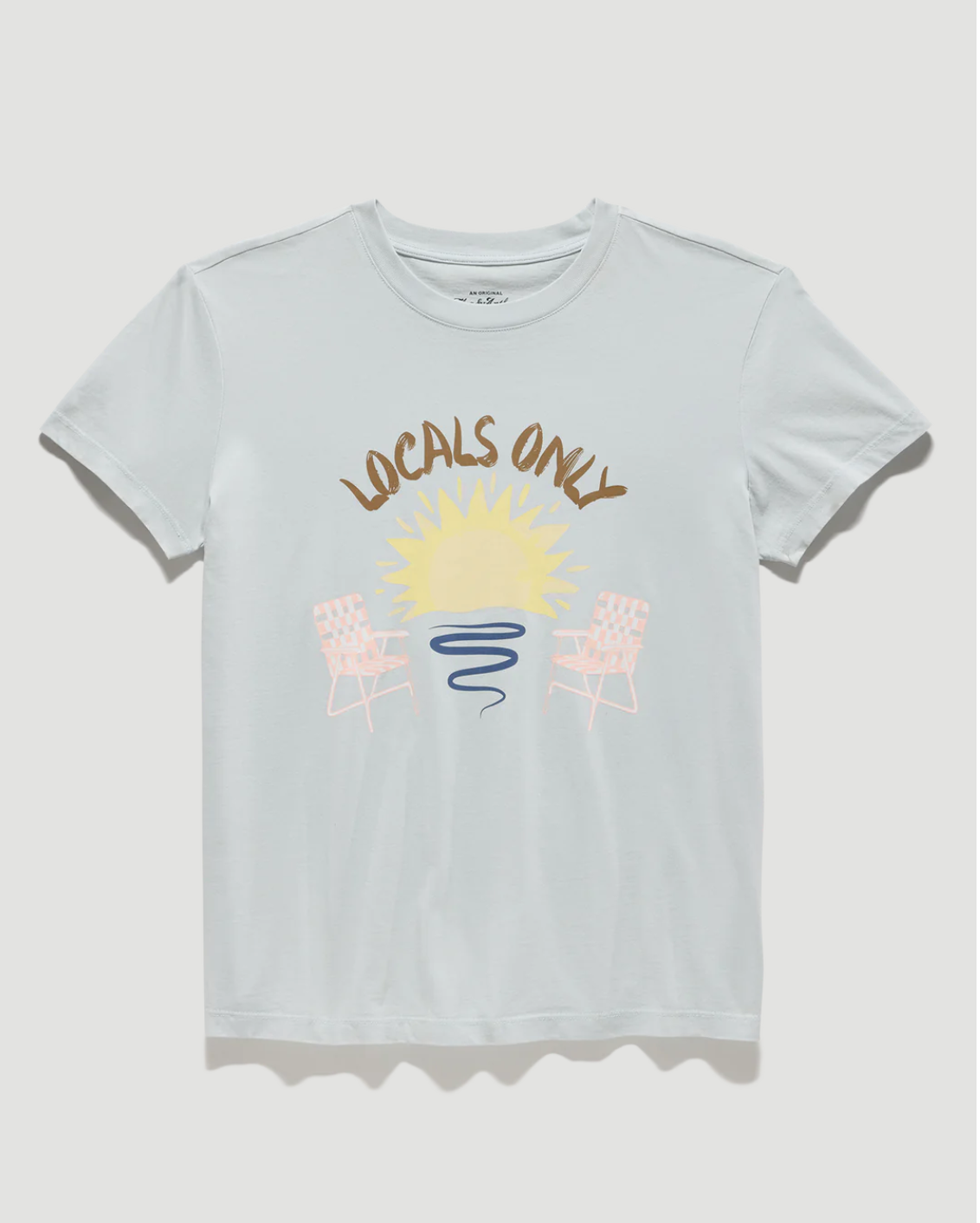 Flag & Anthem W SS Locals Only Tee LIGHT BLUE
