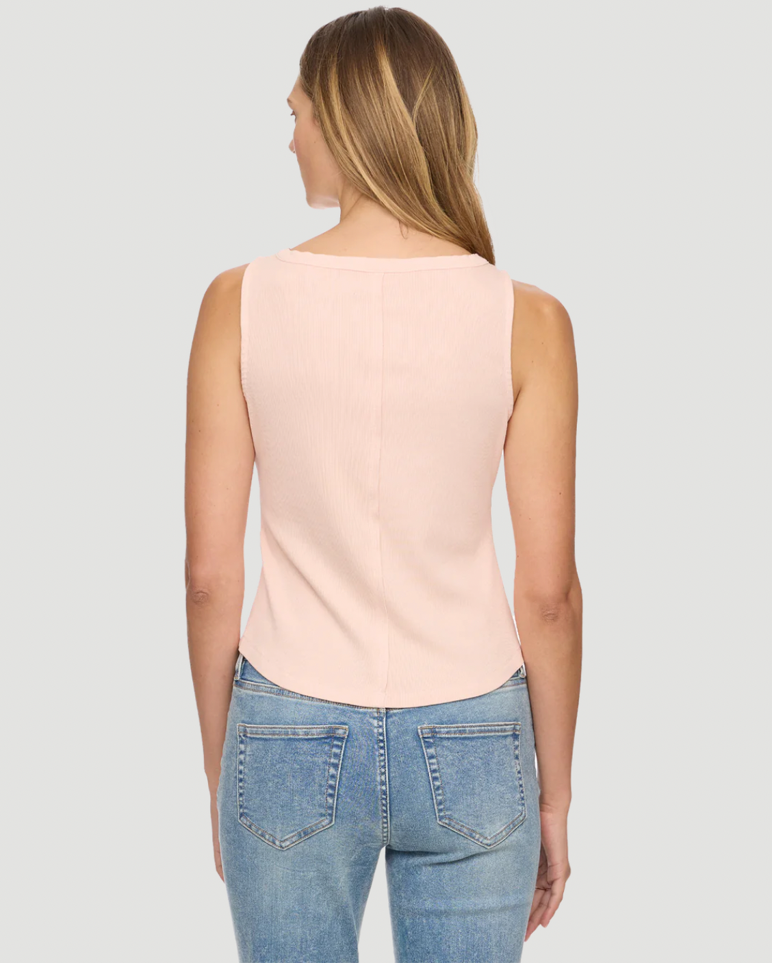 Flag & Anthem W Denning Henley Tank PINK