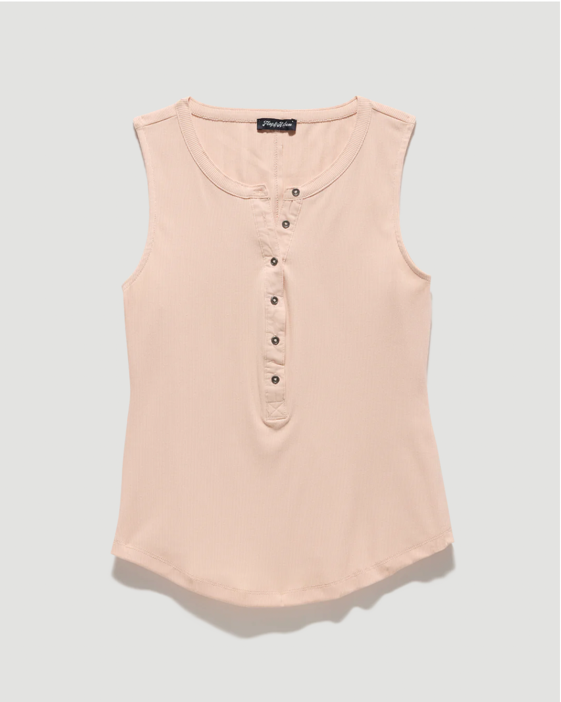 Flag & Anthem W Denning Henley Tank PINK