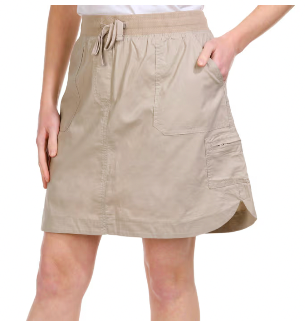 Dash W Kaitlyn Poplin Cargo Skort SANDSTONE