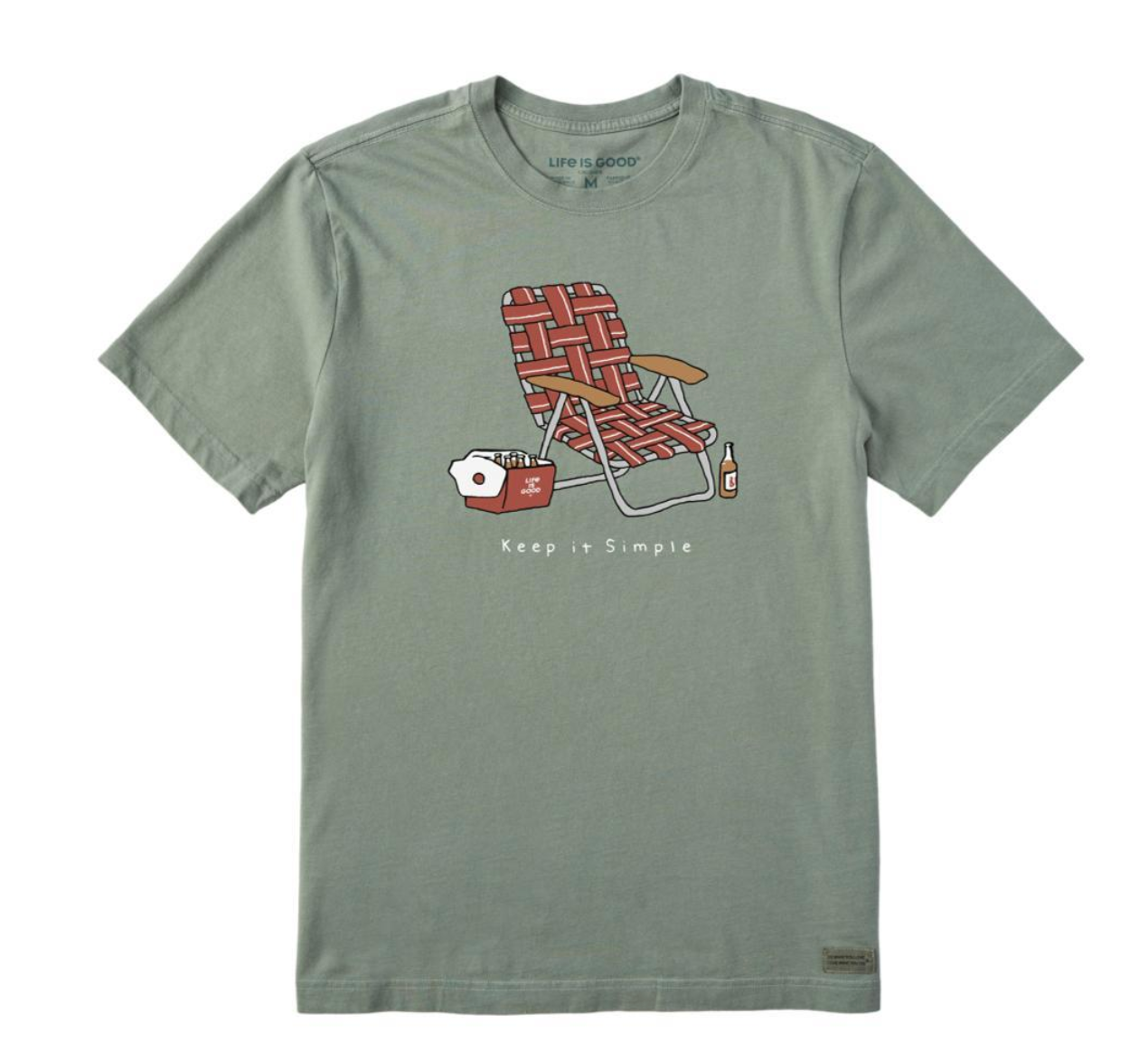 Life is Good M SS Crusher Keep It Simple Tee MOSS GREEN