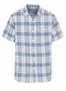 North River M SS Plaid Shirt DK DENIM