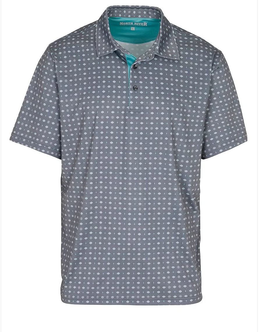 North River M SS Performance Knit Polo NIGHT OWL