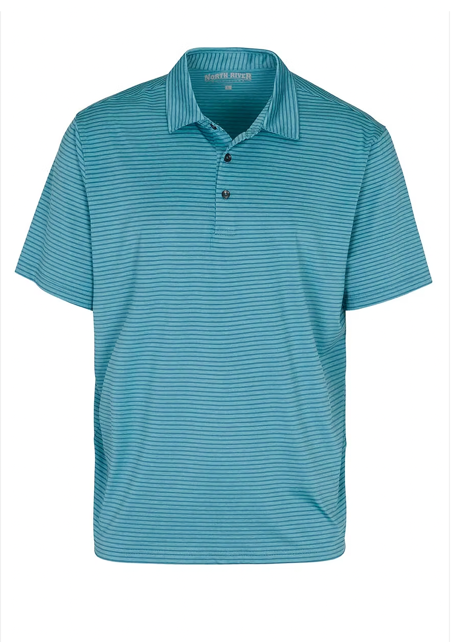 North River M SS Performance Knit Polo REEF