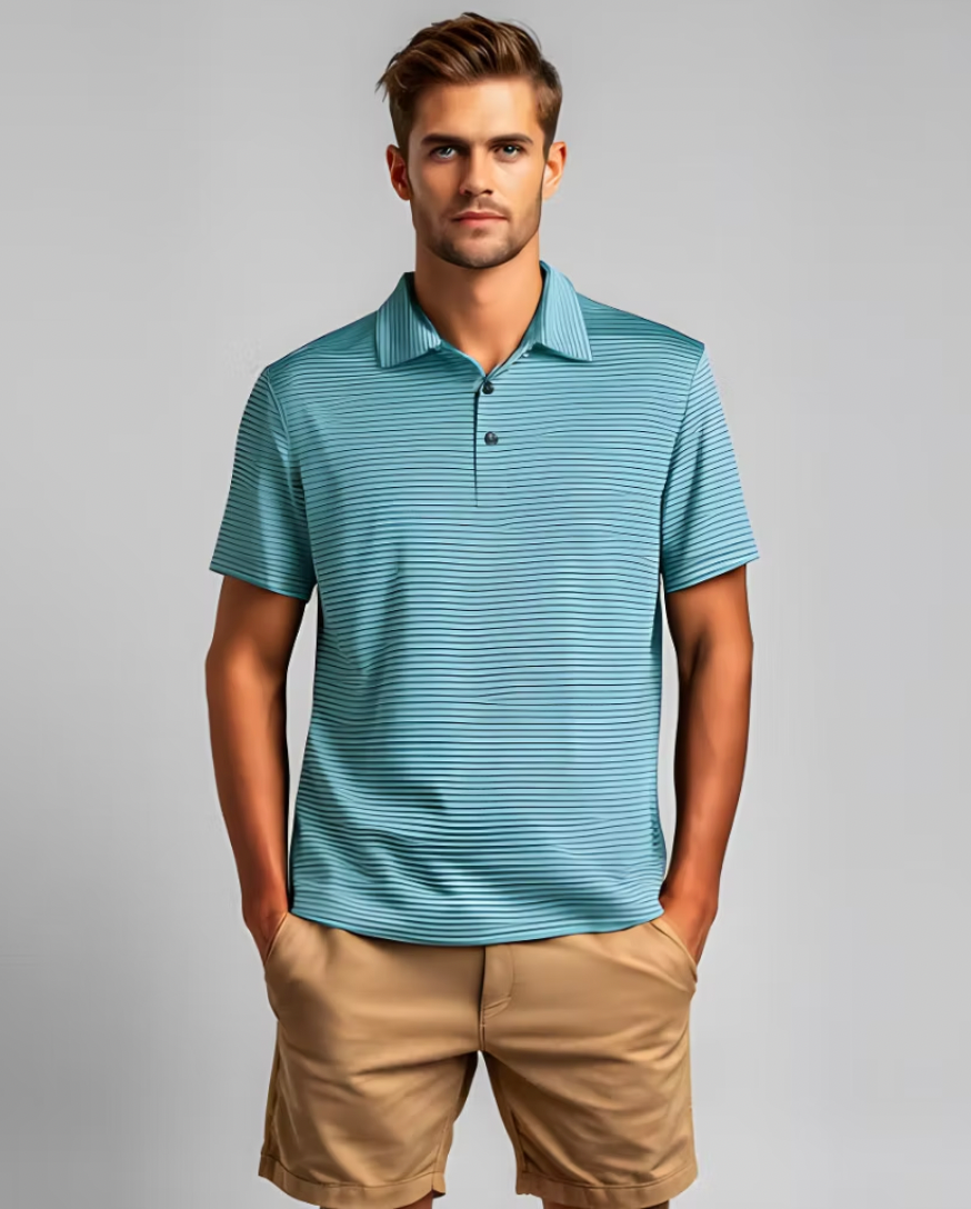 North River M SS Performance Knit Polo REEF