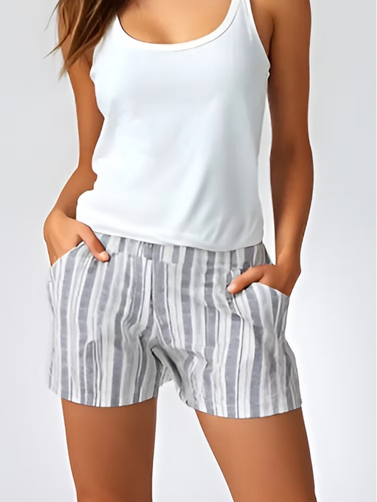 North River W Linen Woven Short ENSIGN STRIPE