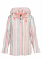 North River W Woven Keyhole V-Neck Hoodie CORAL HAZE