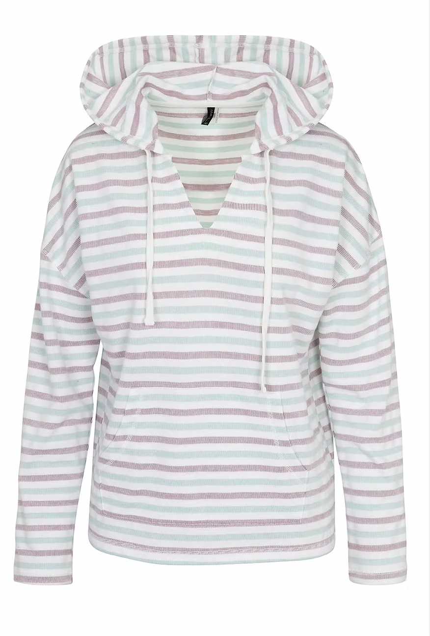 North River W LS French Terry Hoodie BLUE HAZE